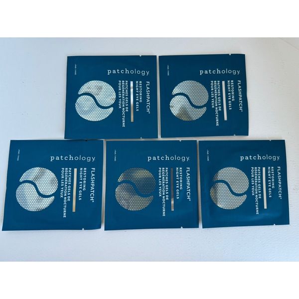 5 Pair Patchology Flashpatch Restoring Night Eye Gels SEALED Eye Gel Mask Lot 5