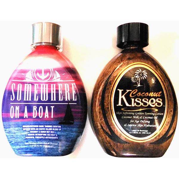 Ed Hardy Coconut Kisses & Somewhere On A Boat Indoor Outdoor Tanning Bed Lotion