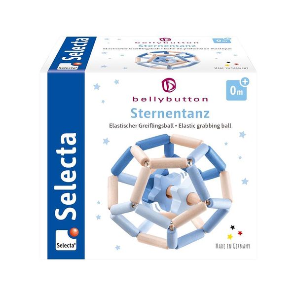 Selecta 64022 Star Dance Blue Bellybutton Grasping Toy Ball 11.5 cm