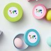 24 x 40mm Round 'Rainbow World Map' Stickers (SK00071418)
