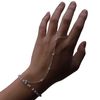 Yienate Silver Pearl Finger Chain Bracelet