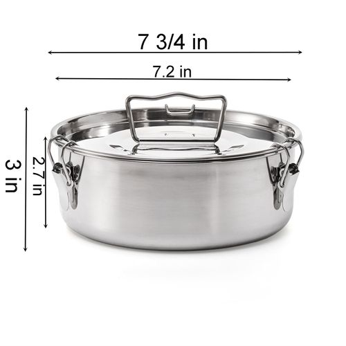 Okllen 18/8 Stainless Steel Flan Mold, 65 Oz Flan Pan with Lid and Handle, Flanera Flan Maker Mold Compatible with 6 Quart Instant Pot
