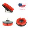 3 Pcs Carpet Mat 5" Round Brush w/Power Drill Attachment (Soft, Medium, Heavy)
