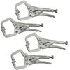 5” Mini Locking C Clamps Adjustable Fastener Welding Clamp Mole Grips 4 Pack