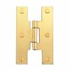 Flush Bright Solid Brass H Hinge Flush Brass 3"