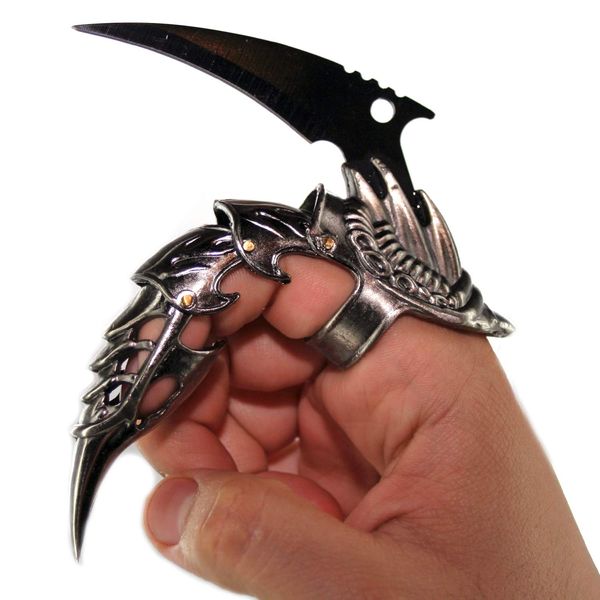 5.5" Iron Stainless Steel Finger Claw (Black Iron Reaver)