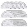 eBoot 28 Pack Clear 180 Degree Plastic Protractors for Angle Measurement, 10 cm