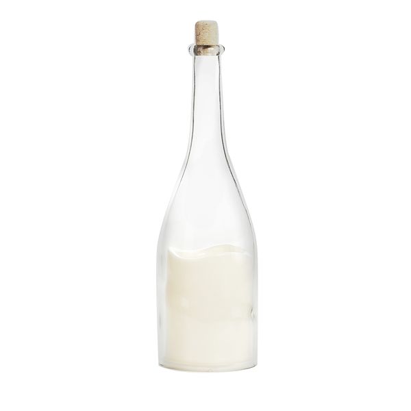 Ganz Wine Bottle Led Candle, Clear