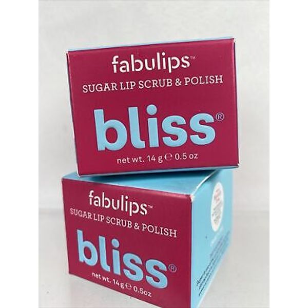(2) Bliss Fabulips Sugar Lip Scrub & Polish Sugar Cookie Cocoa Butter￼ 0.5 oz
