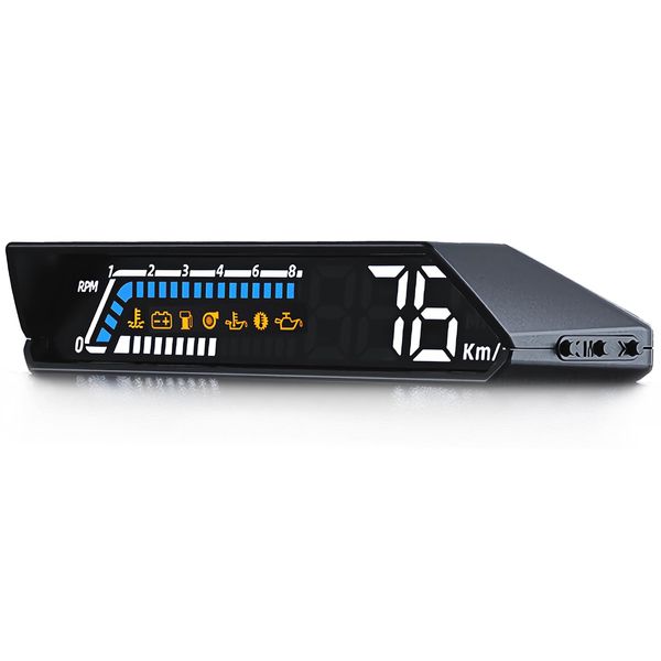 GIGC Car Head Up Display, OBD2 Meter, Tachometer, Multimeter, Alarm Function, Multifunction Digital HUD