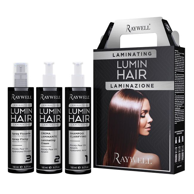 Raywell Lumin Hair Laminating Kit Set Shampoo 150 ml + Cream 150 ml + Spray 150 ml