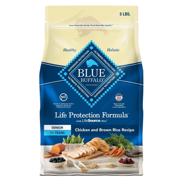 Blue Buffalo Life Protection Senior Dog Food Chicken 5lb Natural Nutrition