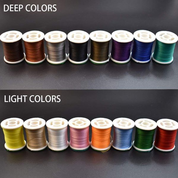 16 Spools 150 Deniers 100 Yards Fly Tying Thread Fly Tying Materials Kit for Nymphal & Streamer