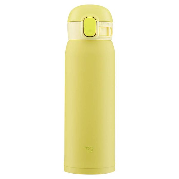 Zojirushi SM-WA48-YA Water Bottle, One-Touch Stainless Steel Mug, Seamless, 16.2 fl oz (0.48 L), Lemon