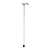 White Adjustable Folding Walking Stick Cane with Easy Joints and a White Derby Handle