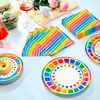 Rainbow Party Supplies,Rainbow Party Decorations Tableware Cup Balloons Plates