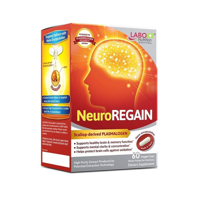 LABO Nutrition NeuroREGAIN - Scallop-derived PLASMALOGEN for Brain Deteriorat...