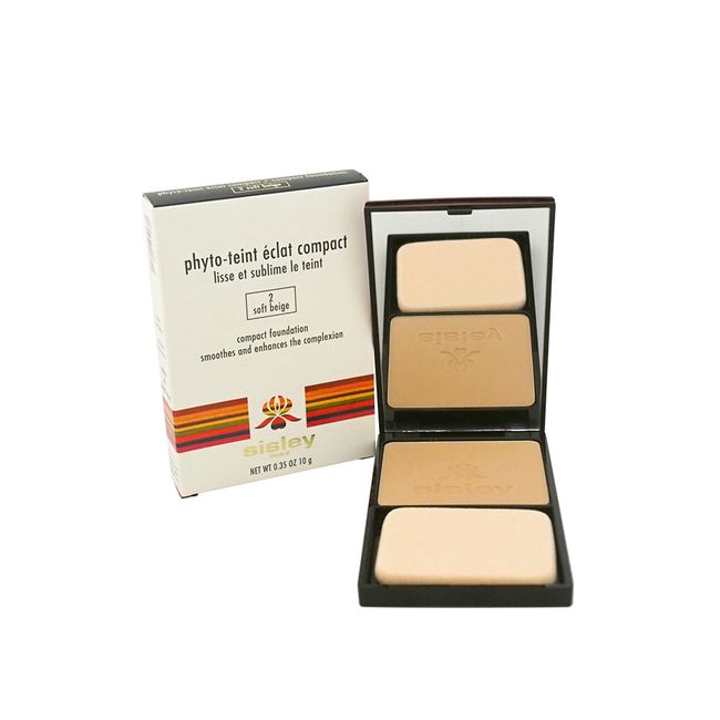 Sisley Phyto Teint Eclat Compact Foundation No. 2 Soft Beige for Women, 0.35 Ounce