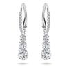 Swarovski Attract Trilogy earrings, White, Rhodium plated