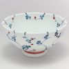 Kowa Pottery Hasami Ware Rice Bowl, Small, Dotted Arabesque, Red