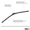 Front Windshield Wiper Blades Set for Cadillac XT5 2017-2025