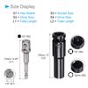 CoCud Deep Socket Set, 12mm Socket 3" Length 1/2" Drive, CR-V 6-Point Drive Socket Accessory Set with 1/4" Socket Adapter - (Applications: for Electric Hand Drill Screwdriver)