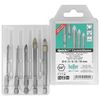 Heller Tools 3900 Glass & Tile Drill Bits, 1 V, Silver, Set 5 pcs. Ø 4/5/6/8/10