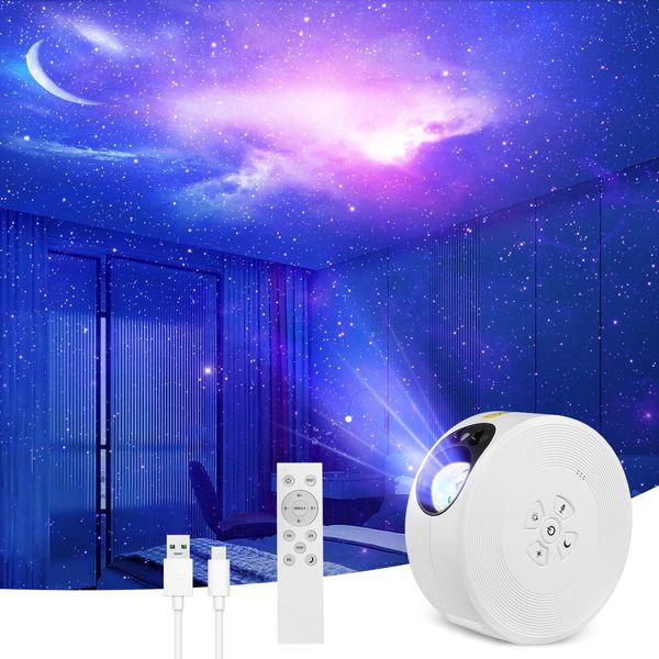 LED Star Projector, Star Lights Projector with Remote Control/Voice Control/Timer Function, Star Projector with 30 Lighting Modes for Kids Baby Adults Bedroom/Room Decor/Party/Gift