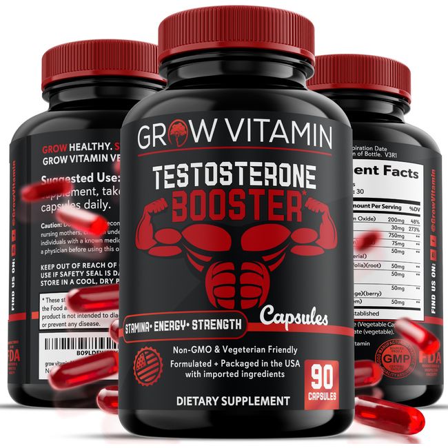 Men's Test Booster - Stamina, Endurance, Energy & Strength Booster Grow Vitamin