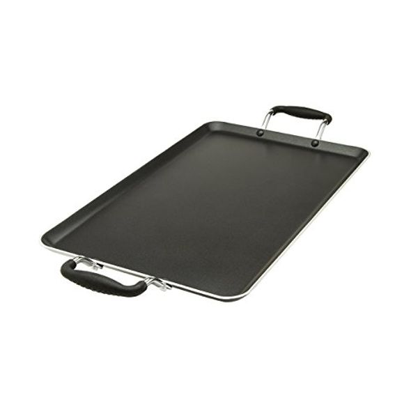 Ecolution Easy to Clean, Comfortable Handle, Even Heating, Dishwasher Safe Pots and Pans, 12-Inch x 18-Inch Griddle, Black
