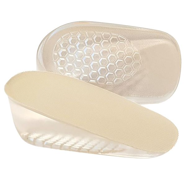 Premium Heel Cushions for Heel Pain Relief & Shoe Comfort - Gel Inserts for Women and Men, High Heel Pad & Grips, Adjust for Shoes Too Big (Small (1.4" Height), Beige)