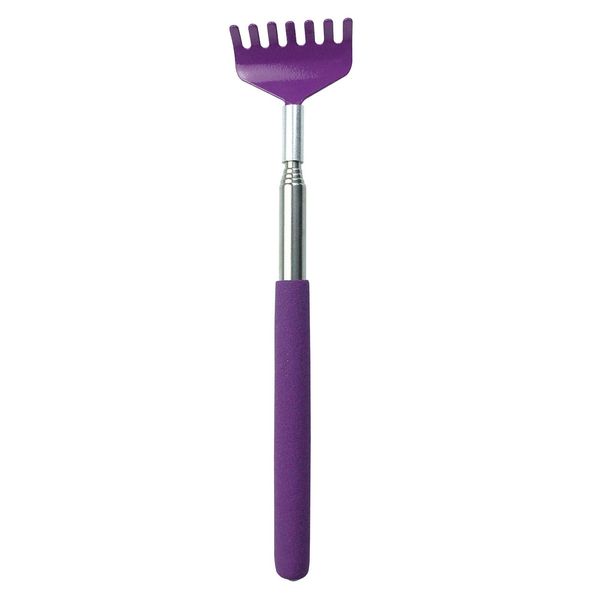 Xiaokeis Back Scratcher, Portable Extendable Stainless Steel Telescoping Back Scratchers Telescoping Scratcher Tetractable Claw Metal Hand Massager Tool for Adults(Purple)