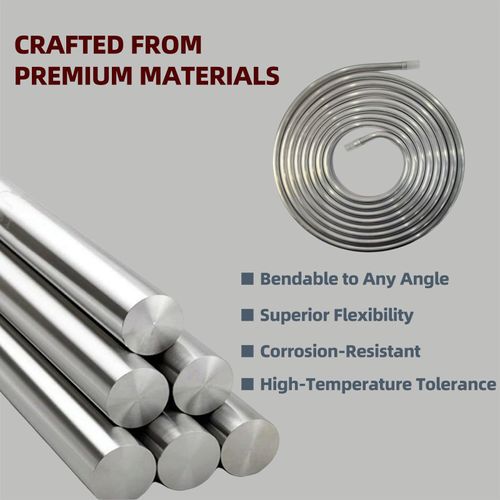 CELSOL Aluminum Tubing, 1/2 Inch OD, 0.04 Inch Wall, 10 FT Coil, Bendable & Flexible, Corrosion-Resistant, High-Temp Tolerant, Ideal for Fuel Line, Gas Line, Refrigeration and Automotive Uses