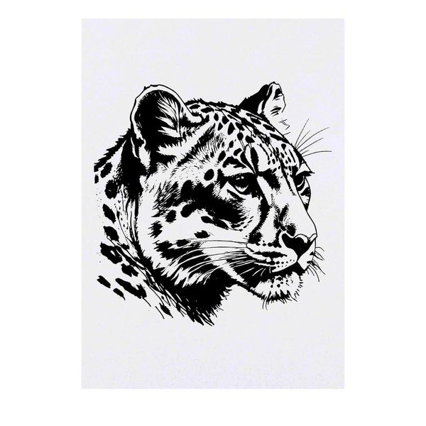 Large 'Snow Leopard' Temporary Tattoo (TO00071717)