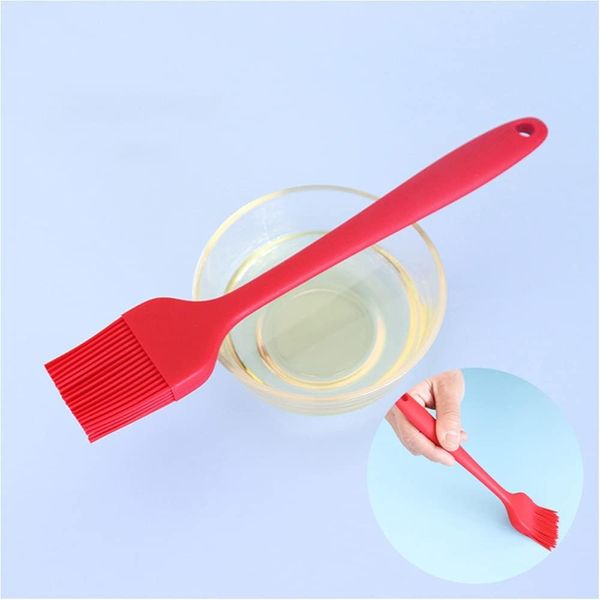 Kitchen Brush Brush Silicone Oil Painting Brush Cooking Silicone Cooking Brush Heat Resistant Baking Oil Brush Pastry Making BBQ Baking Oil Seasoning Brush Eco-friendly Food Grade Silicone Material 2