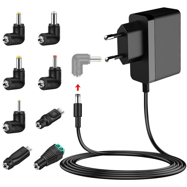 MEROM 5V 3A Universelles Netzteil Ladekabel für USB-Hub, TV-Box, Babyphone, Bluetooth-Lautsprecher, Tablette, Kamera, Raspberry Pi 4 Ladegerät (Mit 8 Tipps)