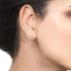 Rare Double Ball Chain .925 Sterling Silver Earrings
