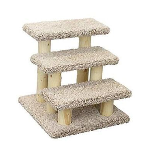 New Cat Condos 110223 Pet Stairs, Large, Beige