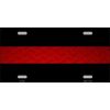 Fire Diamond Red Line Novelty Metal License Plate