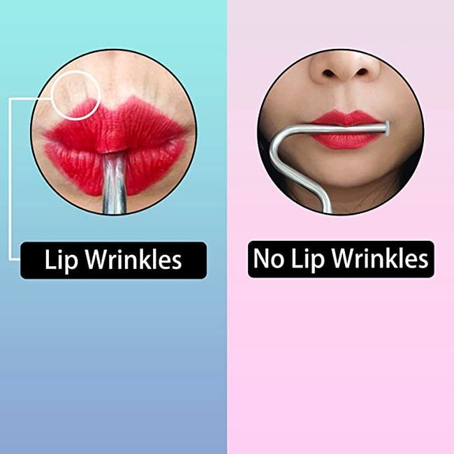Anti Wrinkle Straw Reusable Glass Drinking Straws Prevent Lip Wrinkles Lip  I
