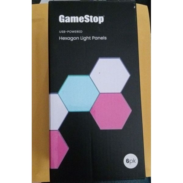 GameStop RGB Hexagon Wall Panel Lights 6 pk and RGB Light Bar