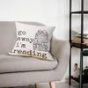Funny Quotes Go Away I'm Reading Throw Pillow Case, Gift For Book Lo