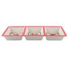 Mediterranean 3-Section Melamine/Plastic Snack & Dip Outdoor Dining Serving Tray