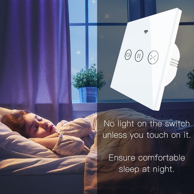 WiFi Curtain Light SwitchWireless RF433 Smart Curtain Motor