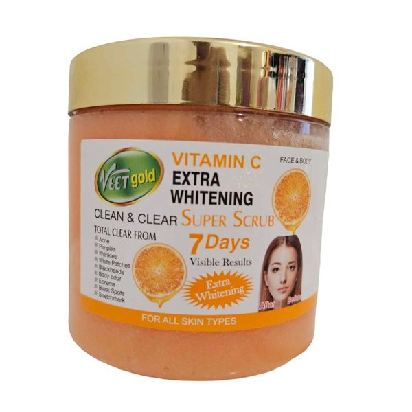 VeetGold  Vitamin C Extra lightening Face & Body Scrub 7 days