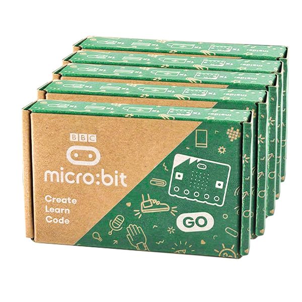 KEYESTUDIO Micro:bit V2 Go Bundle Kit (5 Pack Microbit V2.2 Go Kit)