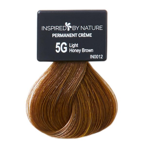 ion Ammonia-Free Permanent Hair Color Light Honey Brown 5G, made from 100% naturally-derived polymers, cruelty free, vegan, PPD free, recyclable packaging, 2.05 oz
