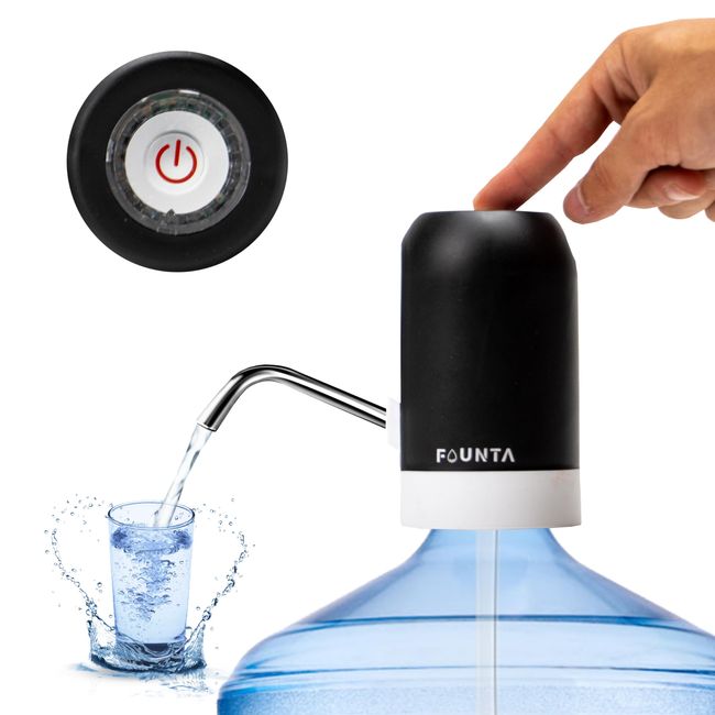 Founta Life Water Dispenser for 5 Gallon Bottle - Portable Automatic Electric Water Pump for 5 Gallon Jug - Great Gift Idea Rechargeable Water Jug Dispenser for Home, Office, Dorm and Outdoors