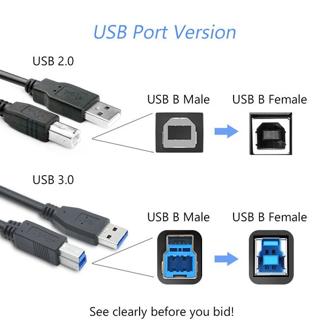 CABLE USB A/B M/M 0.3M pour Arduino