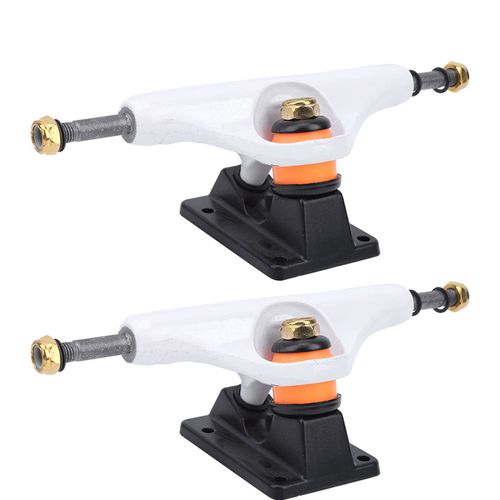2 x Skateboard Trucks, Aluminium Skateboard Holder, Robust Lightweight Tensor Trucks Skateboards (White) Electric Scooter, White